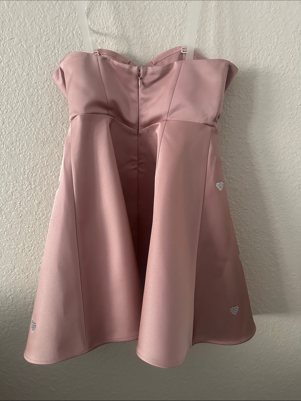 Victoria's Secret Pink Strapless Mini Dress with Silver Heart Accents - Picture 3 of 6